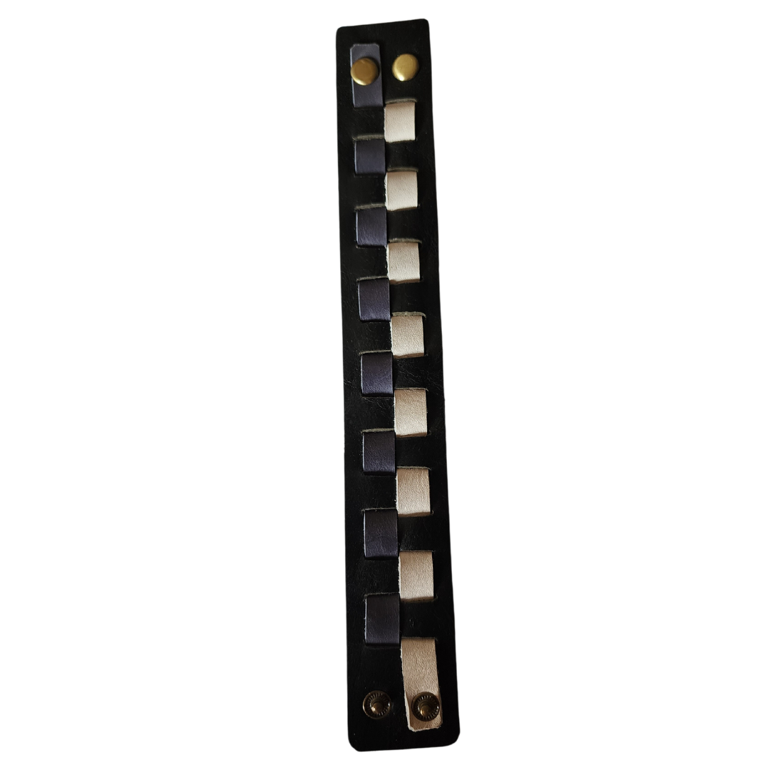 Black double woven bracelet