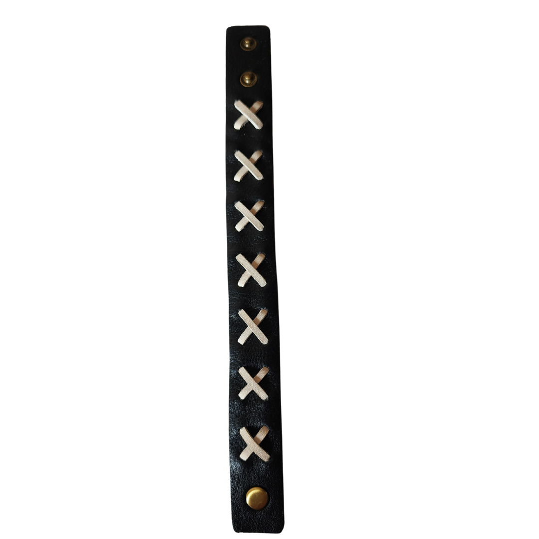 Black & White cross bracelet
