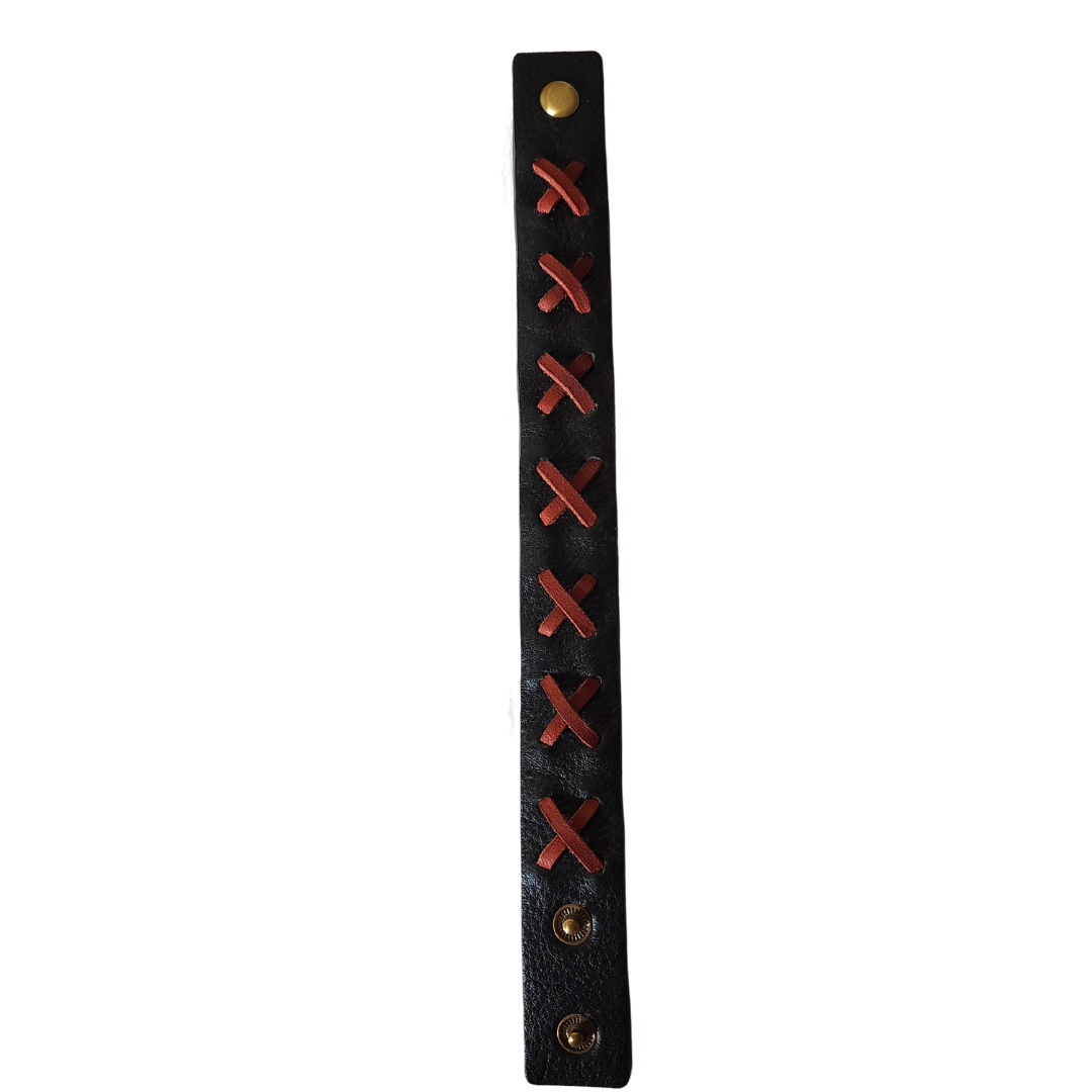 Black & Red cross bracelet