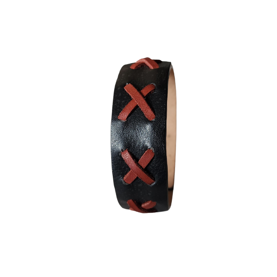 Black & Red cross bracelet