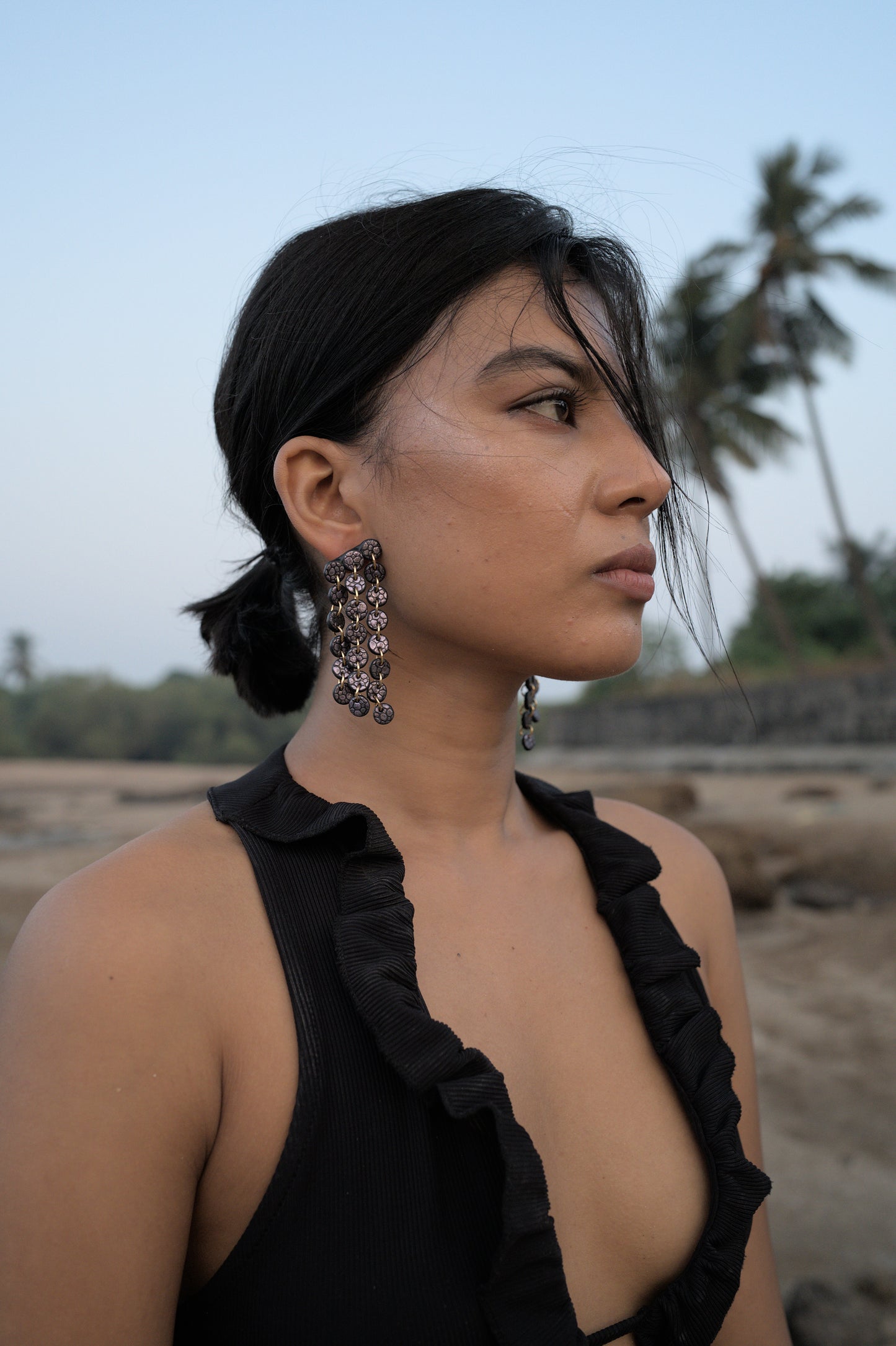 Midnight blue Droplet Earrings