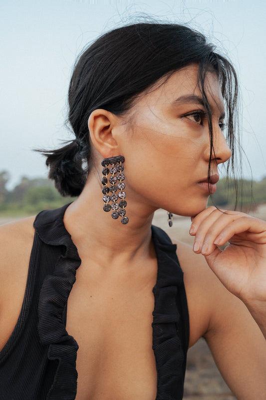 Midnight blue Droplet Earrings