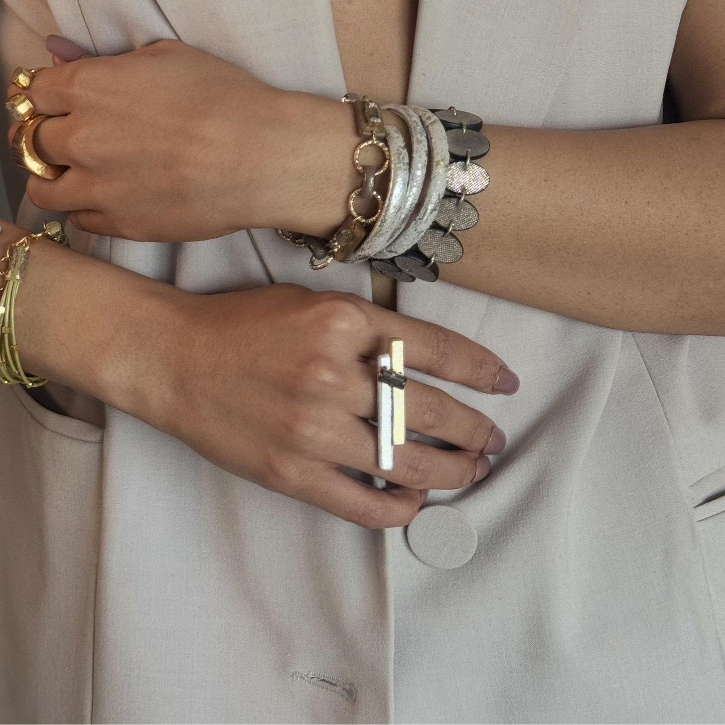 Gilded Bar Ring