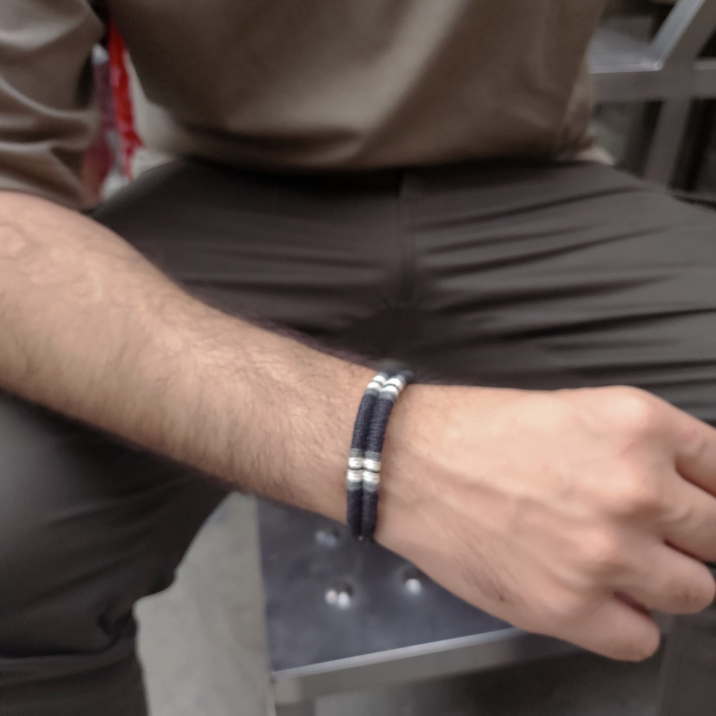 Black gradient woven bracelet