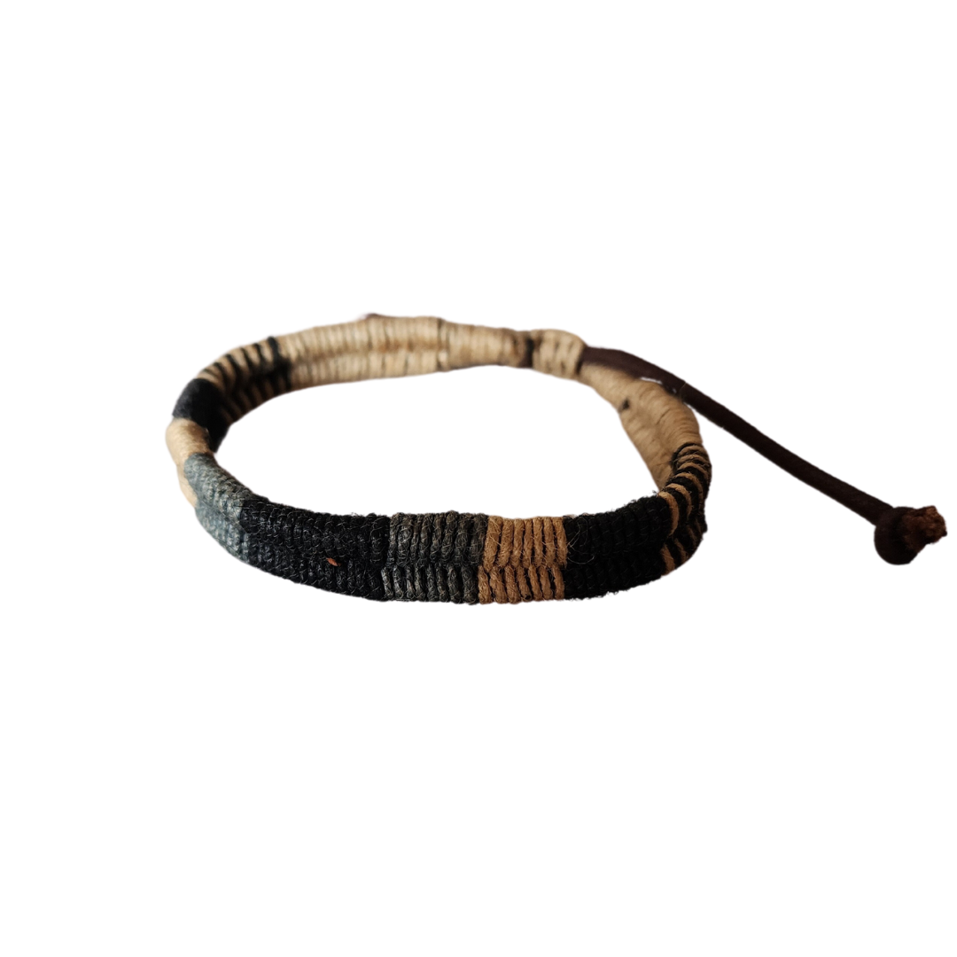 Grey and Beige woven bracelet
