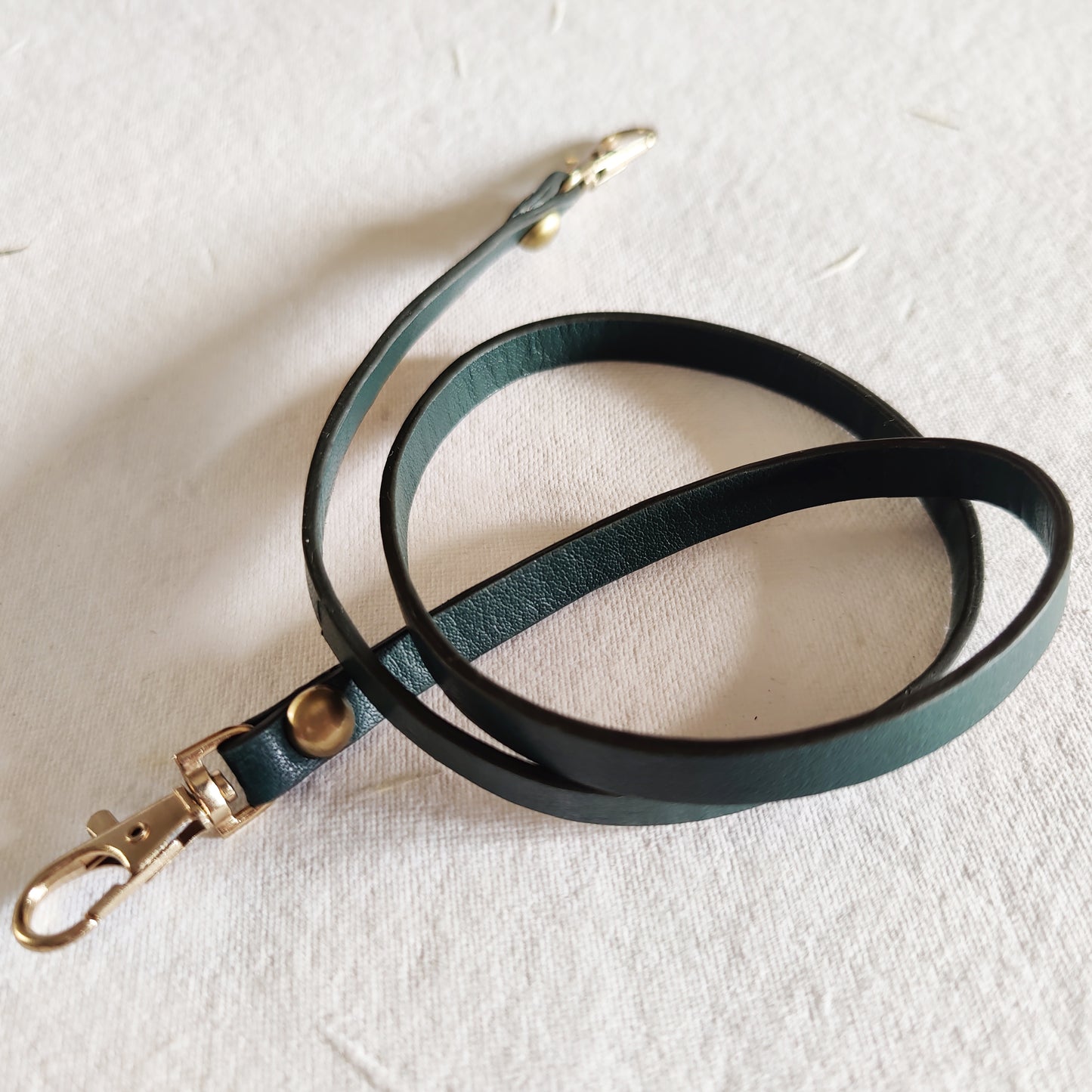 Teal Leather Mask Chain