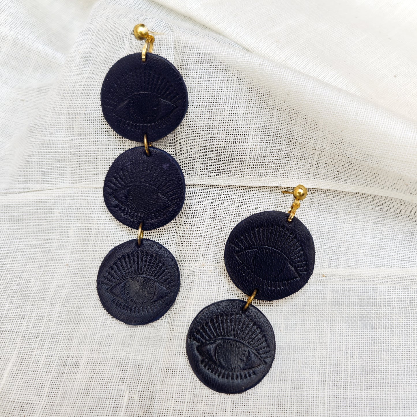 Asymmetric Eye Paillettes Earrings