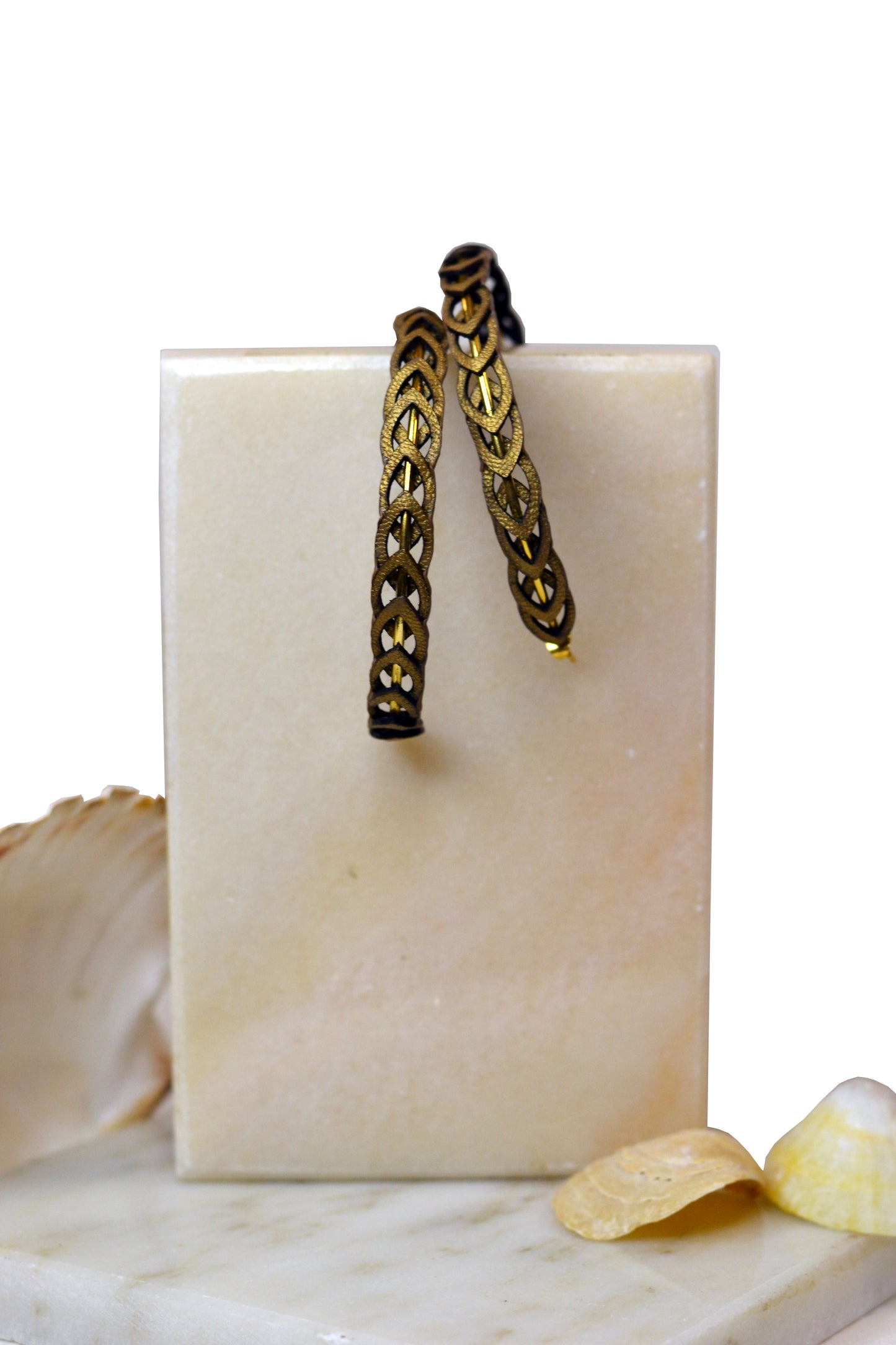 Gold lace hoops
