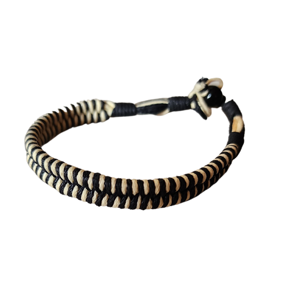 B&W braided bracelets