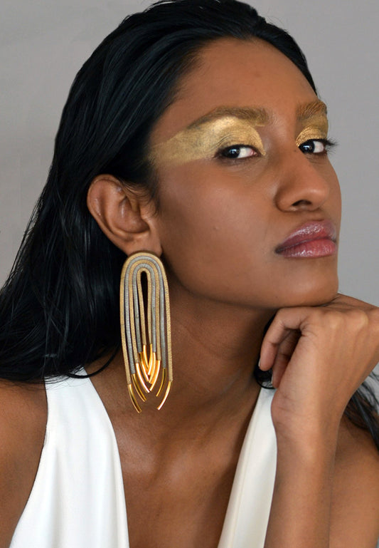 Cascade Earrings + Chord Signet Ring