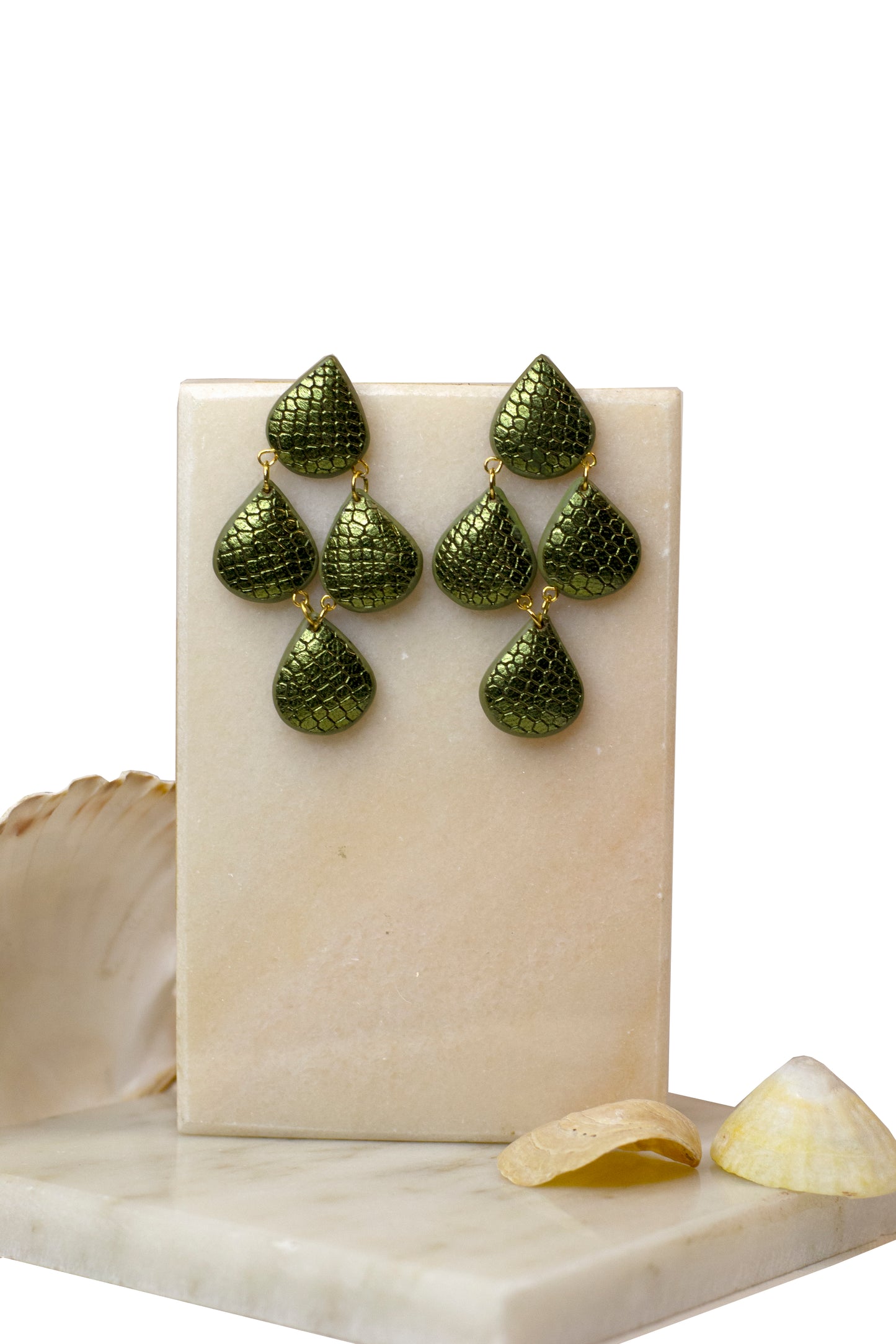 Green Dewdrop Earrings